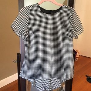 EUC Michael kors checkered top